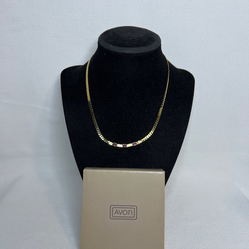 Avon Golden Baguette Necklace (4317)